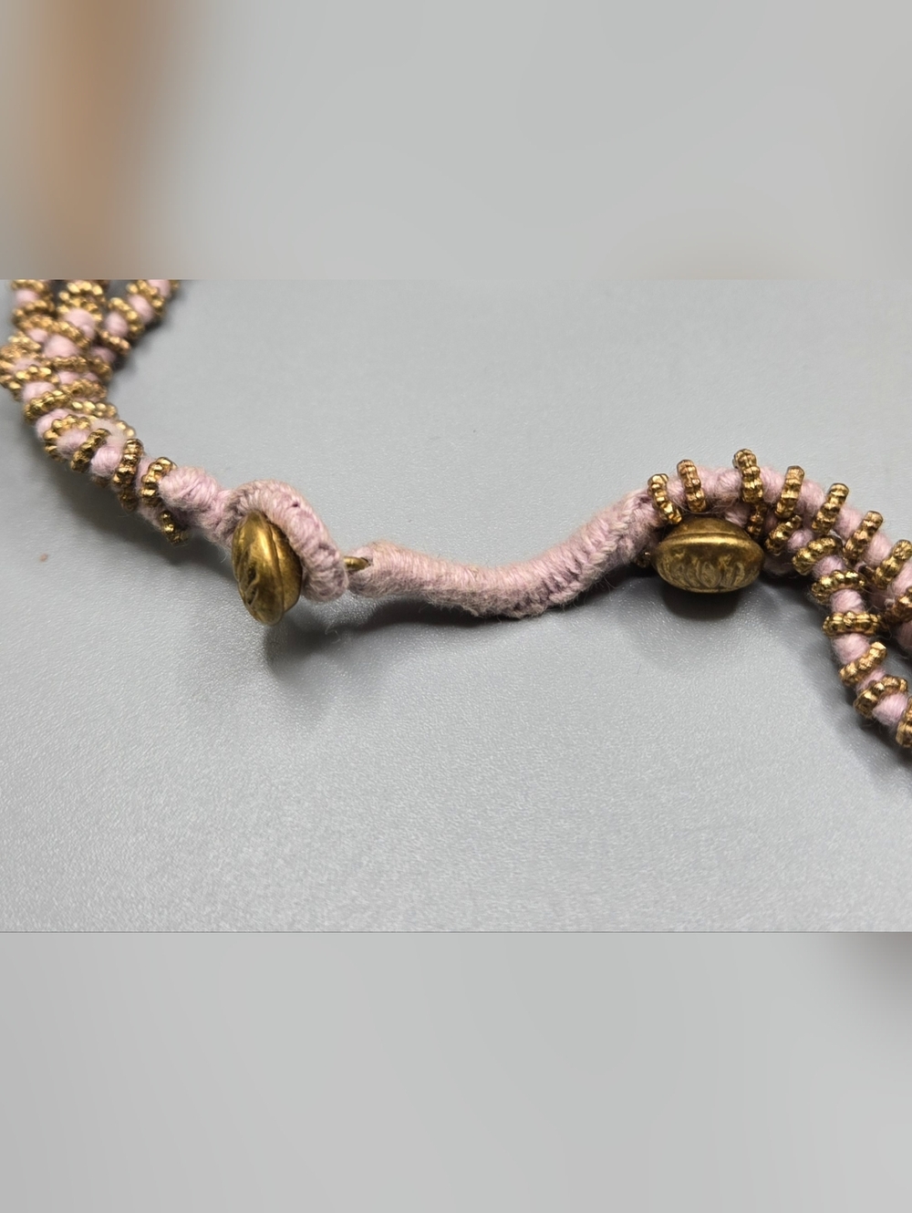 Bluma Project Multi-Strand Dusty Pink Tassel Necklace NWT - Picture 2 of 5